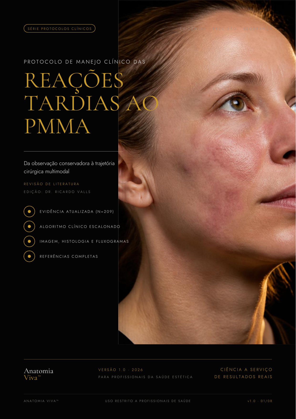 Capa do protocolo PROT-AV-001 — Manejo Clínico das Reações Adversas Tardias ao Polimetilmetacrilato (PMMA)